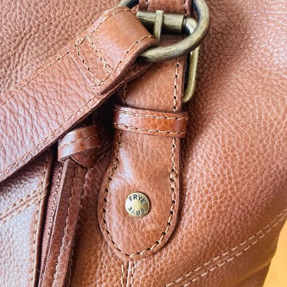 Frye Ari Cognac Leather Crossbody Bag - Picture 4 of 14